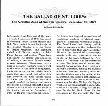 3CD The Grateful Dead: Fox Theatre, St. Louis, MO (12/10/71)