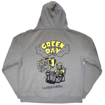 Mercancía Green Day: Green Day Unisex Zipped Hoodie: Longview Doodle (back Print) (small) S