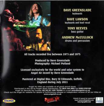 CD Greenslade: Live 1973-1975