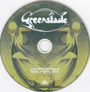 CD Greenslade: Live In Stockholm • March 10th, 1975 DIGI