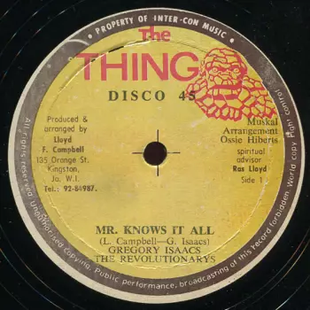 The Revolutionaries: Mr. Knows It All
