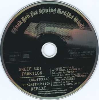 CD Greie Gut Fraktion: (Baustelle) Rekonstruktion Remixe