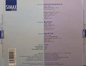 CD Grieg Trio: Bloch, Martin, Shostakovich