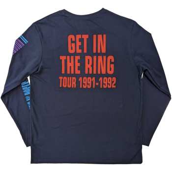 Mercancía Guns N' Roses: Guns N' Roses Unisex Long Sleeve T-shirt: Get In The Ring Tour '91-'92 (back & Sleeve Print) (small) S
