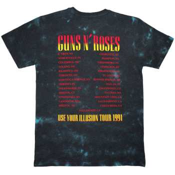 Mercancía Guns N' Roses: Guns N' Roses Unisex T-shirt: Uyi Tour '91 (black) (back Print & Wash Collection) (small) S