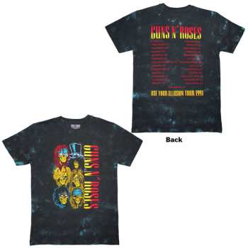 Mercancía Guns N' Roses: Guns N' Roses Unisex T-shirt: Uyi Tour '91 (black) (back Print & Wash Collection) (small) S