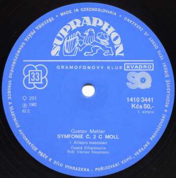 2LP The Czech Philharmonic Orchestra: Symphony No˚ 2 (2xLP)