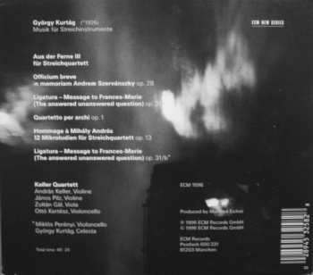 CD György Kurtág: Musik Für Streichinstrumente