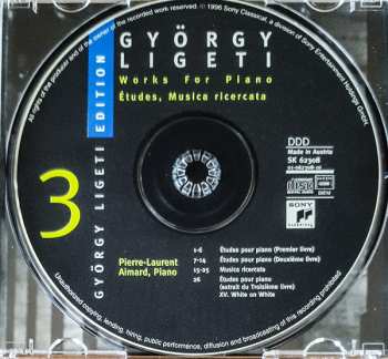 CD György Ligeti: Works For Piano: Études & Musica Ricercata
