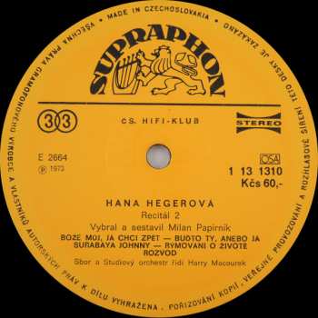 LP Hana Hegerová: Recitál 2