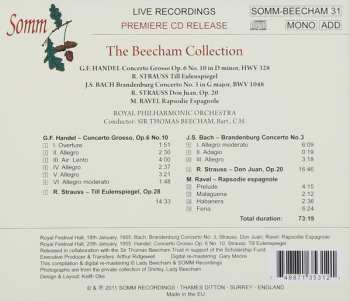 CD Johann Sebastian Bach: Concerto Grosso Op. 6 No. 10 ; Till Eulenspiegels ;  Don Juan ; Brandenburg Concerto No. 3 ; Rapsodie Espagnole 