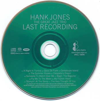 SACD Hank Jones: Last Recording