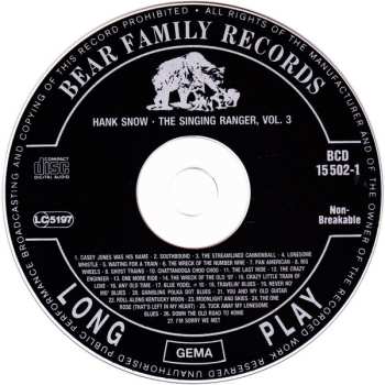12CD/Caja Hank Snow: The Singing Ranger Vol.3