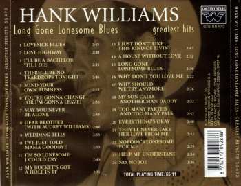 CD Hank Williams: Long Gone Lonesome Blues - Greatest Hits