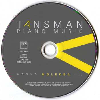 CD Hanna Holeksa: Tansman / Piano Music