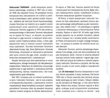 CD Hanna Holeksa: Tansman / Piano Music