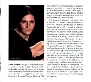 CD Hanna Holeksa: Tansman / Piano Music