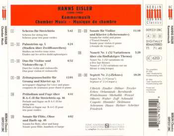 CD Hanns Eisler: Kammermusik = Chamber Music