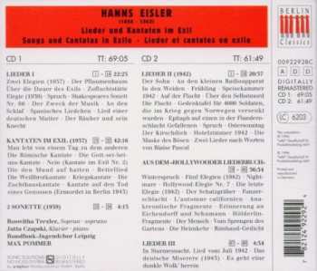 2CD Hanns Eisler: Lieder Und Kantaten Im Exil - Songs And Cantatas In Exile