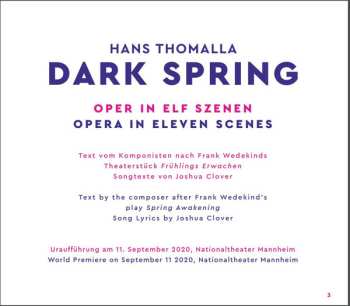 2CD/Caja Hans Thomalla: Dark Spring