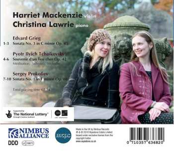 CD Harriet Mackenzie: Grieg, Tchaikovsky, Prokofiev: Works For Violin & Piano