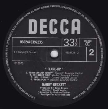 LP Harry Beckett: Flare Up