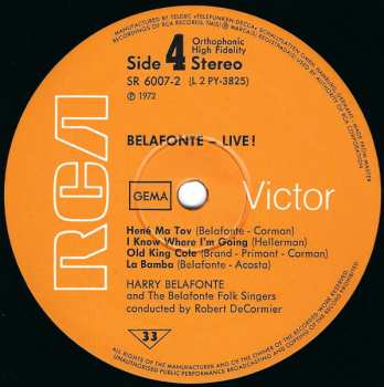 2LP/Caja Harry Belafonte: Belafonte Live!
