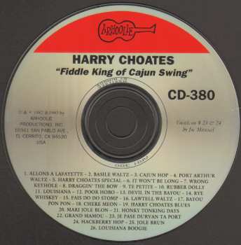 CD Harry Choates: The Fiddle King Of Cajun Swing