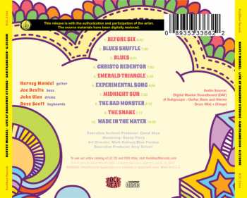 CD Harvey Mandel: Live At Broadway Studios · San Francisco