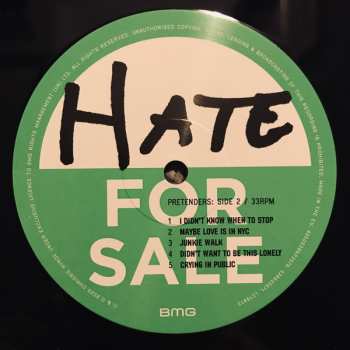 LP The Pretenders: Hate For Sale