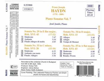 CD Joseph Haydn: Piano Sonatas, Vol. 7 (Nos. 29 And 33-35)