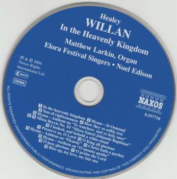 CD Healey Willan: In The Heavenly Kingdom