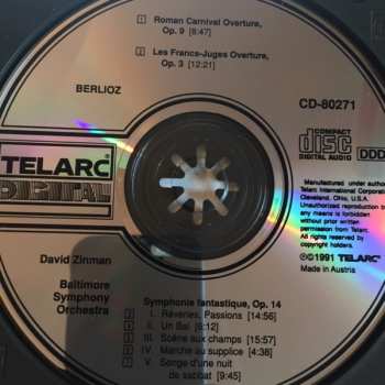 CD Hector Berlioz: Symphonie Fantastique, Roman Carnival, Les Francs-Juges Overtures