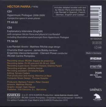 2CD/Caja Ensemble Intercontemporain: Hypermusic Prologue - A Projective Opera In Seven Planes