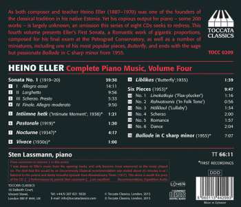 CD Sten Lassmann:  Complete Piano Music, Volume Four