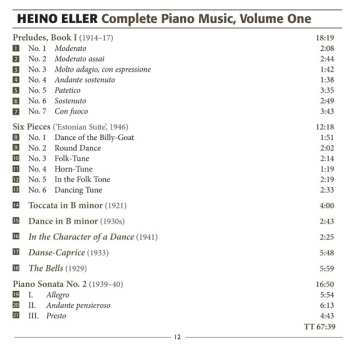 CD Sten Lassmann: Complete Piano Music Volume One