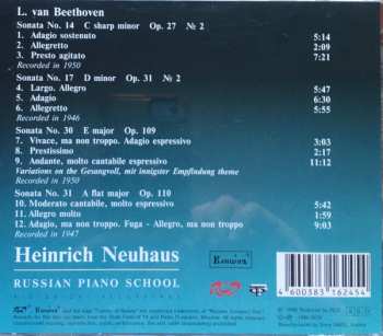 CD Heinrich Neuhaus: Heinrich Neuhaus - Russian Piano School - Ludwig Van Beethoven - Sonatas For Piano No. 14, 17, 30, 31 
