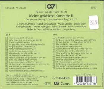 2CD/Caja Heinrich Schütz: Kleine Geistliche Konzerte II