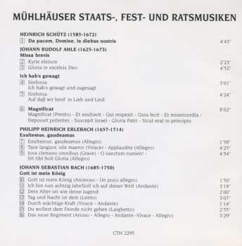 CD Johann Sebastian Bach: Mühlhäuser Staats-, Fest- Und Ratsmusiken