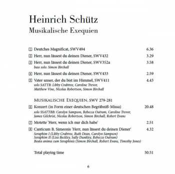 CD Heinrich Schütz: Musikalische Exequien