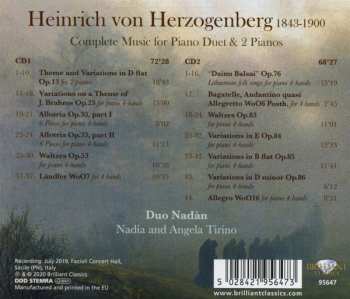 2CD Heinrich Von Herzogenberg: Complete Music For Piano Duet & 2 Pianos