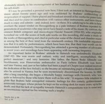 CD Anthony Goldstone: Heinrich Von Herzogenberg: Variations On A Theme Of Brahms And Other Works For Two Pianos, Piano Duet And Solo Piano