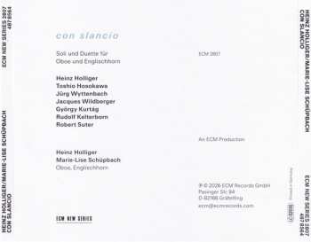 CD Heinz Holliger: Con Slancio