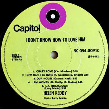 LP Helen Reddy: I Don't Know How To Love Him