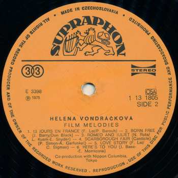 LP Helena Vondráčková: Film Melodies