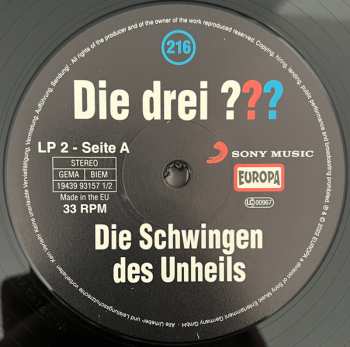 2LP Hendrik Buchna: Die Drei ??? 216 - Die Schwingen Des Unheils  LTD