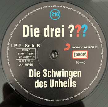 2LP Hendrik Buchna: Die Drei ??? 216 - Die Schwingen Des Unheils  LTD