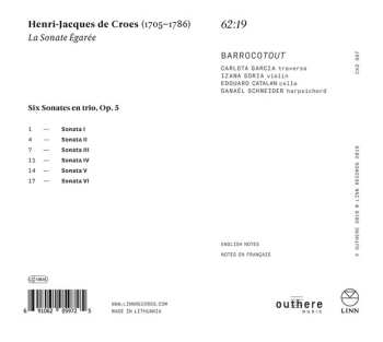 CD Henri-Jacques de Croes: La Sonate Égarée