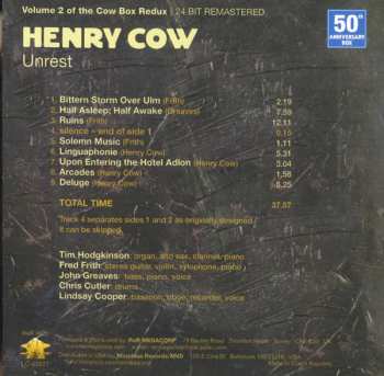 17CD/DVD/Caja Henry Cow: The Henry Cow Box Redux: The Complete Henry Cow  50th Anniversary