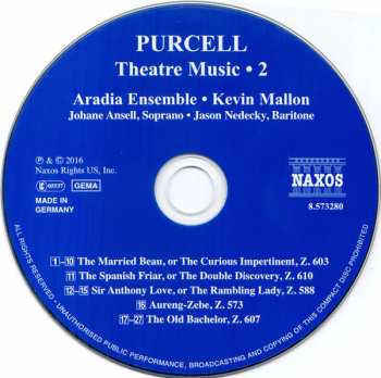 CD Henry Purcell: Theatre Music - 2